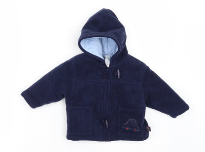 Front view of Baby Mac boys’ blue jacket, size 3-6, months