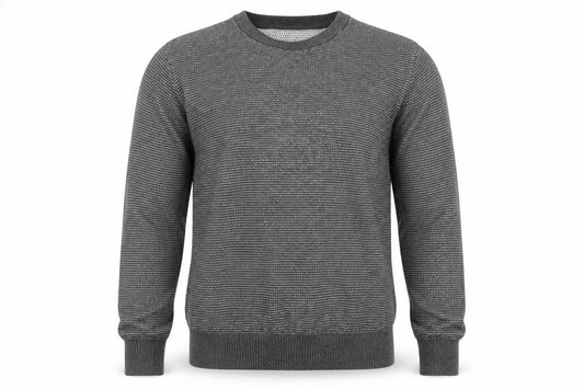 Front view of Primark men’s grey jumper, size XS