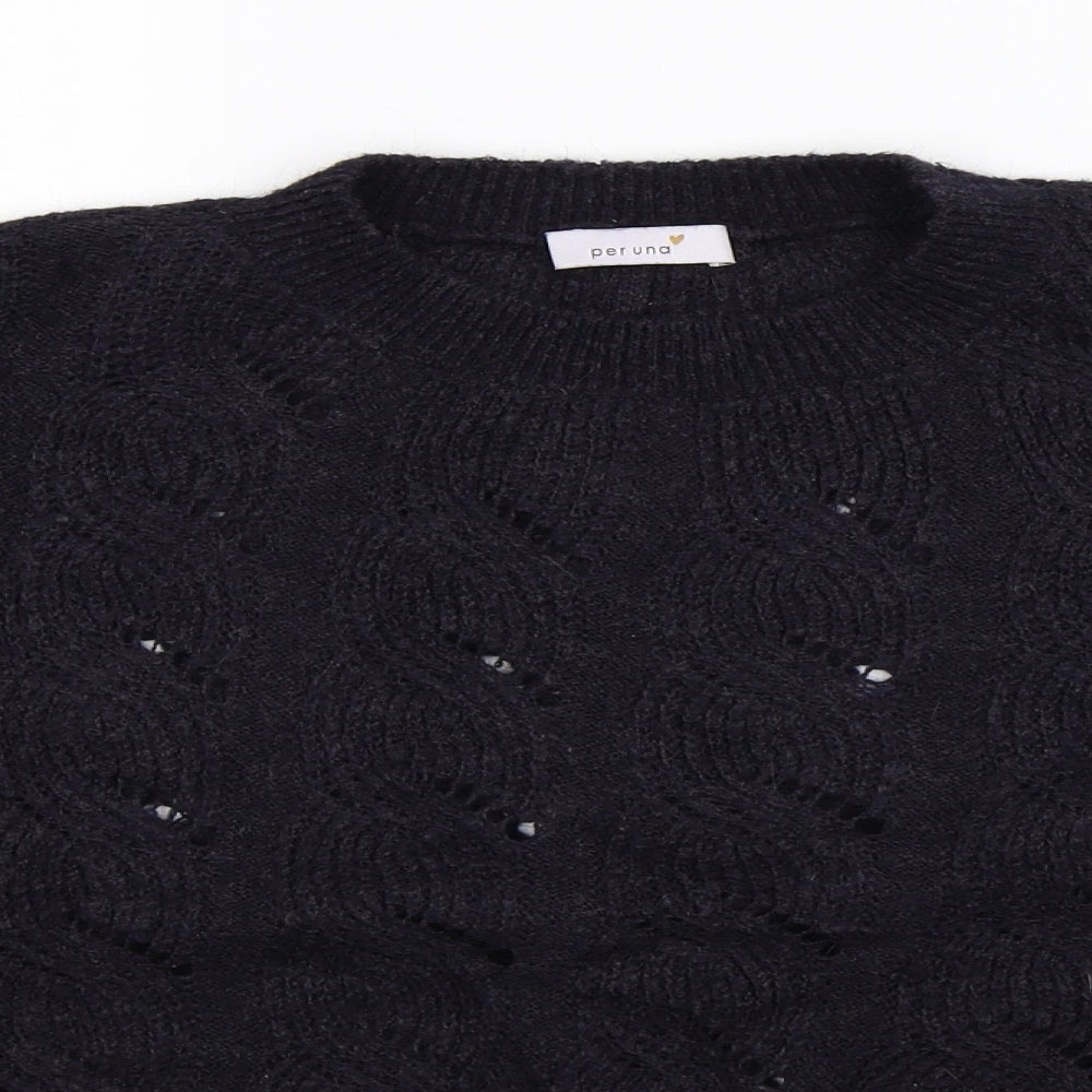 Per Una Womens Purple  Knit Pullover Jumper Size 14  - Oversized