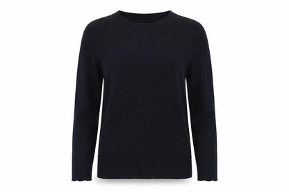 Front view of Dorothy Perkins women’s blue knit jumper, size UK 12
