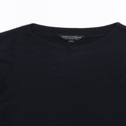 Close-up detail of Dorothy Perkins women’s blue knit jumper, size UK 12