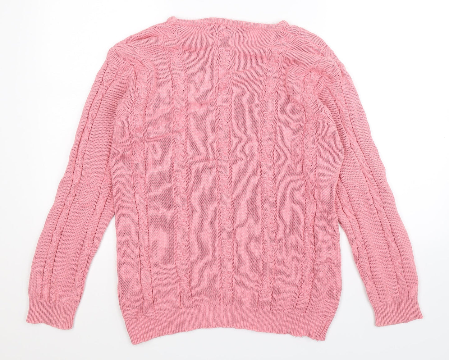 Amy Moore Womens Pink  Knit Pullover Jumper Size S