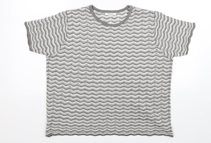 Additional front view of Berkertex women’s silver knit jumper, size UK 20