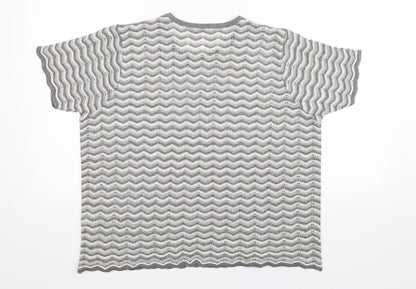 Back view of Berkertex women’s silver knit jumper, size UK 20