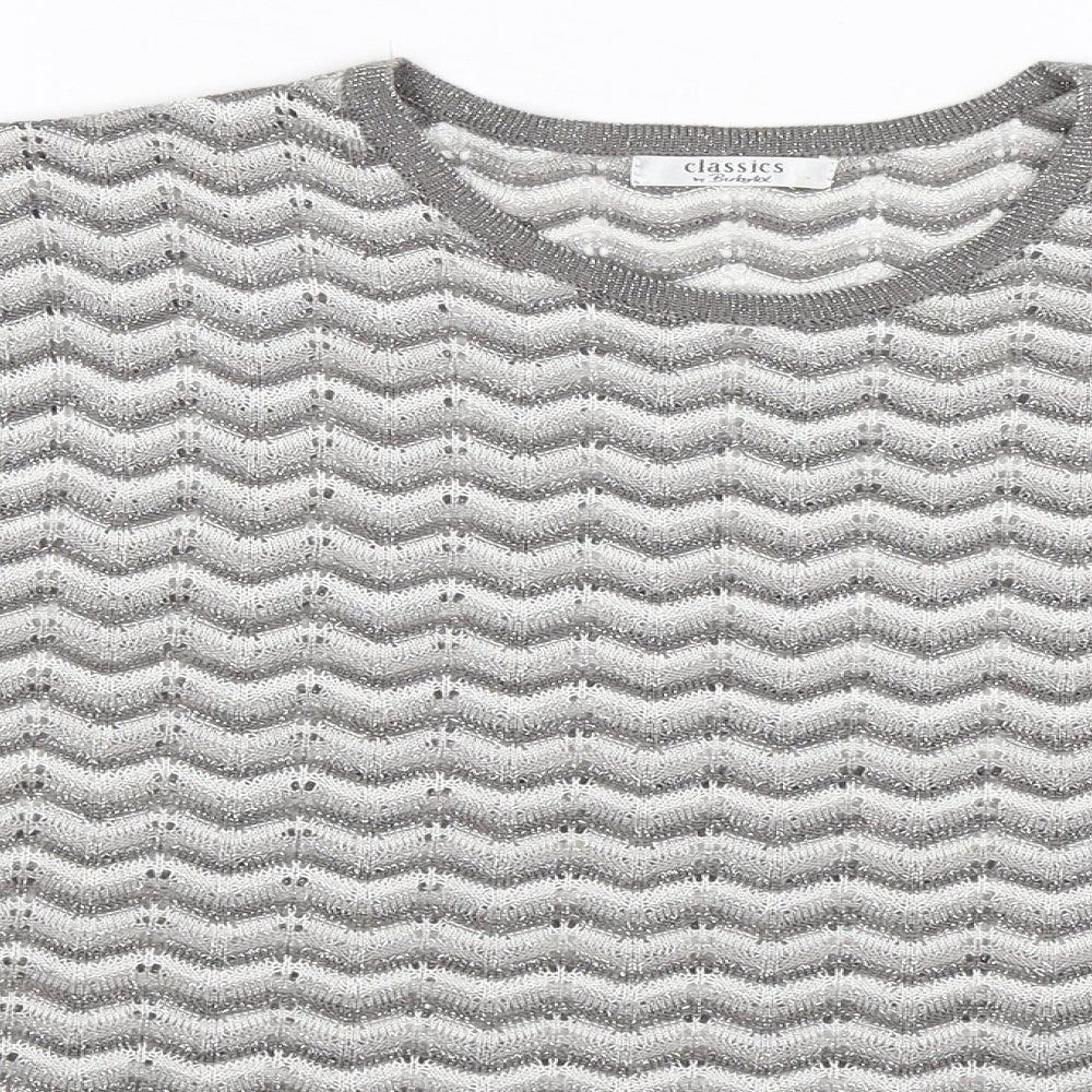 Berkertex Womens Silver  Knit Pullover Jumper Size 20