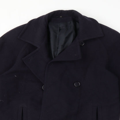 Close-up detail of Edinburgh women’s blue jacket, size UK 10