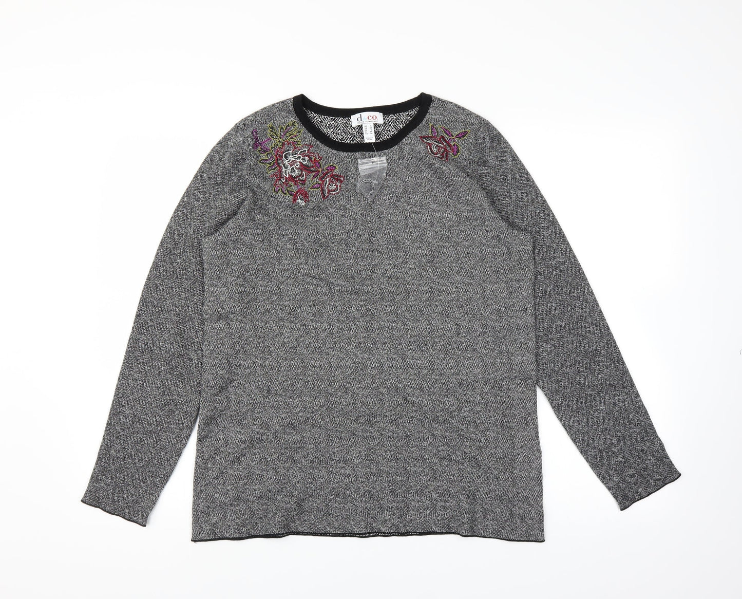 D&Co. Womens Grey   Pullover Jumper Size M