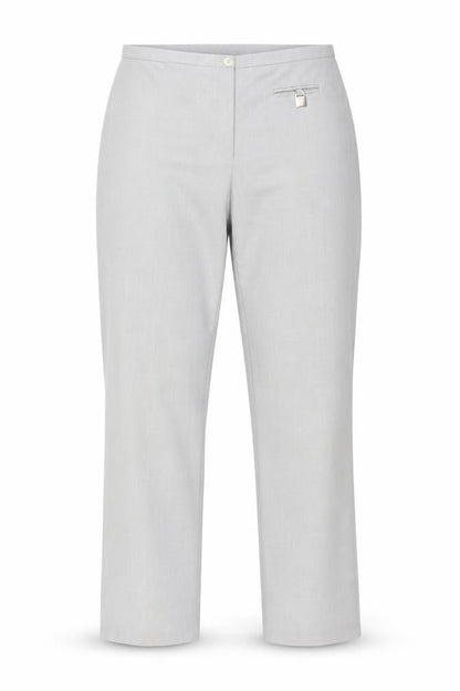 Front view of Wallis women’s grey trousers, size UK 12, 28-inch leg