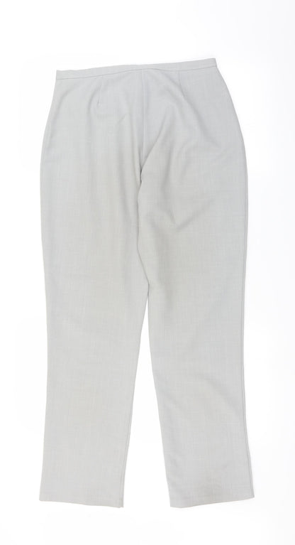 Back view of Wallis women’s grey trousers, size UK 12, 28-inch leg