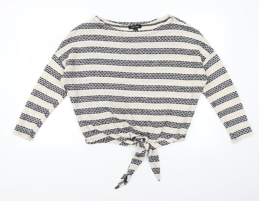 New Look Womens Beige Striped  Pullover Jumper Size S