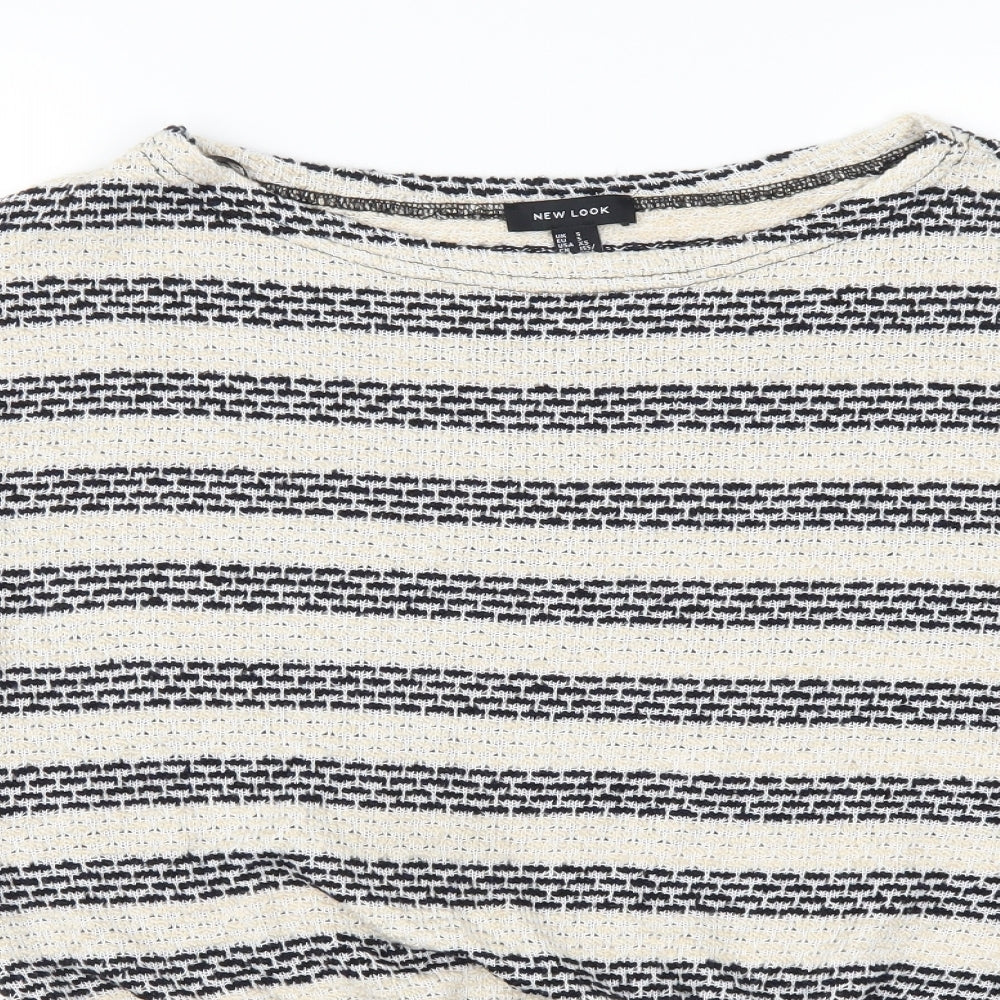 New Look Womens Beige Striped  Pullover Jumper Size S