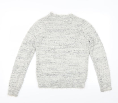 Back view of Forever 21 women’s grey henley jumper, size S