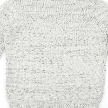 Brand and care label for Forever 21 women’s grey henley jumper, size S
