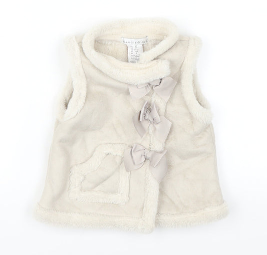 Maggie & Zoe Girls Grey   Gilet Waistcoat Size 4 Years