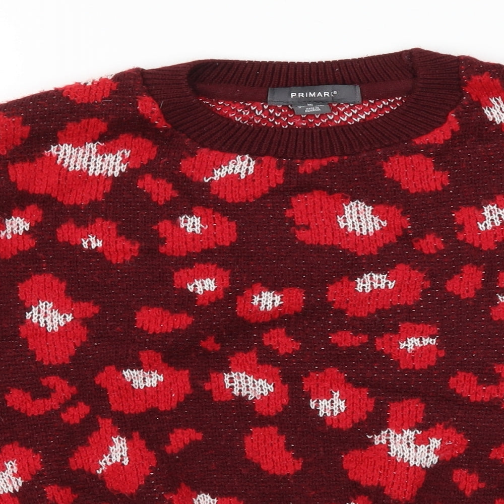 Primark Womens Red   Pullover Jumper Size XS