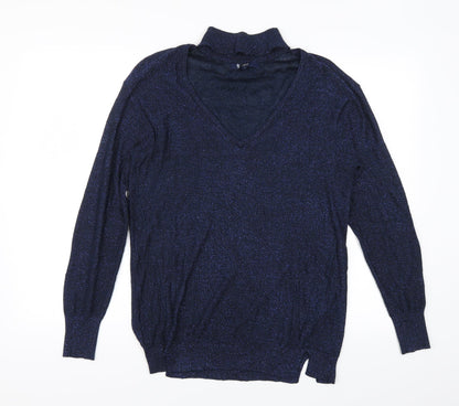 Additional front view of Next women’s blue jumper, size UK 10
