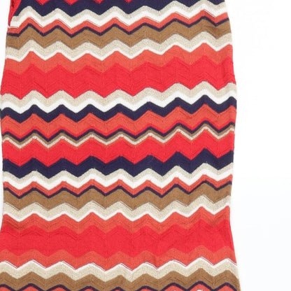 Preloved Dorothy Perkins Womens Red Striped  A-Line  Size 8 - Label