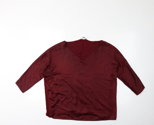 Mango Womens Red   Basic Blouse Size L