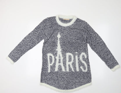 Additional front view of L.I.N.H.H. women’s blue jumper, size M
