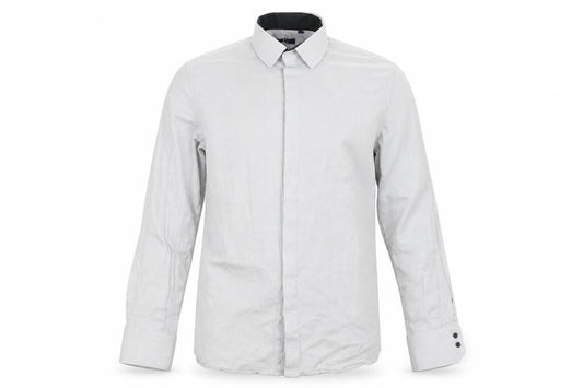 Front view of Next men’s white button-up, size M