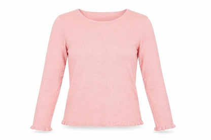Front view of Just Elegance women’s pink jumper, size S