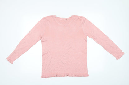 Back view of Just Elegance women’s pink jumper, size S