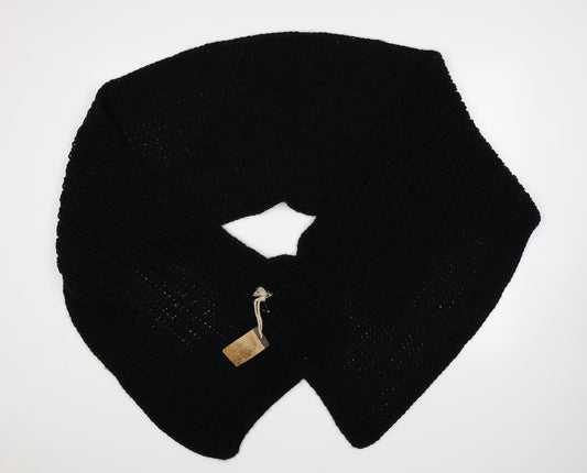 Easy Unisex Black  Knit Scarf  One Size
