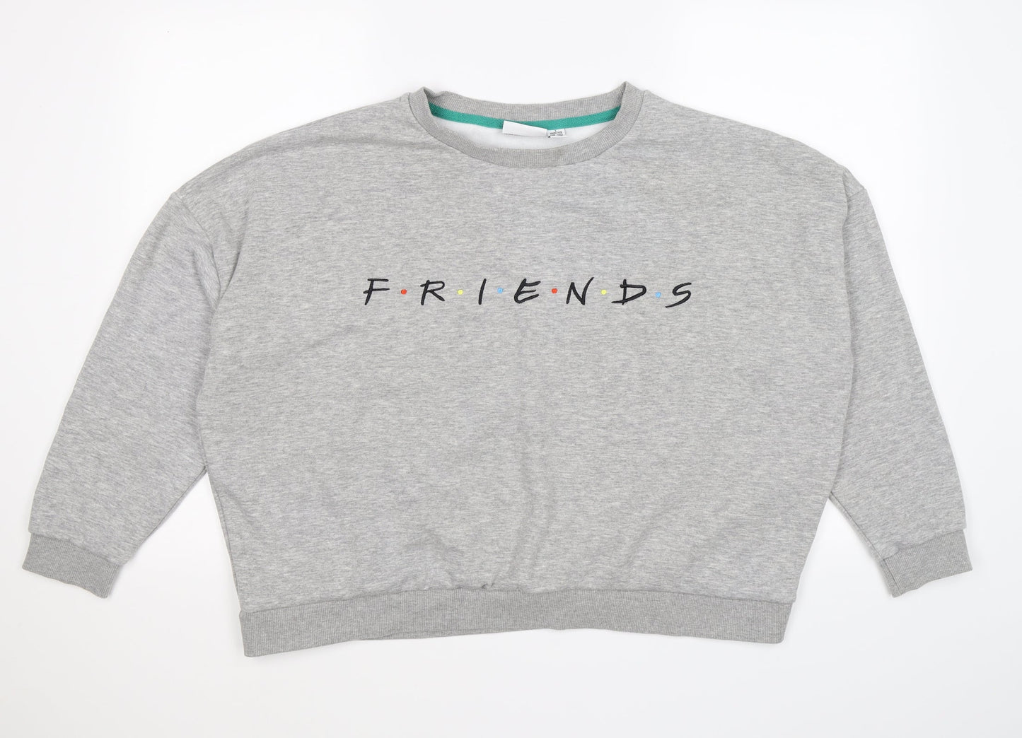 friends Womens Grey  Jersey Pullover Sweatshirt Size 14  - FRIENDS. Cropped