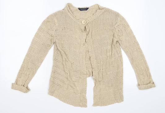 BHS Womens Beige  Knit Cardigan Jumper Size 12