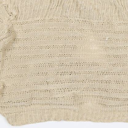 Brand and care label for BHS women’s beige knit cardigan jumper, size UK 12