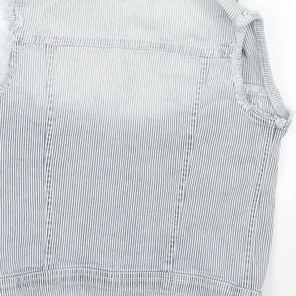 Xhilaration Womens Blue Striped Denim Jacket  Size 6