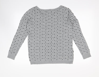Back view of Gap women’s green polka dot jumper, size M