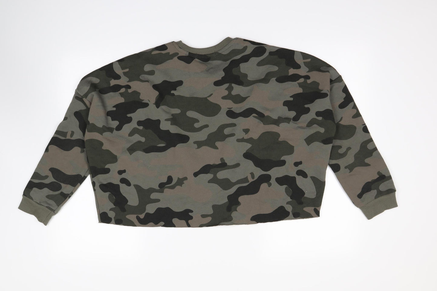 Primark Womens Green Camouflage  Pullover Jumper Size S