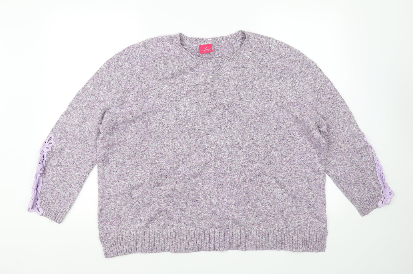 Together Womens Purple   Pullover Jumper Size XL