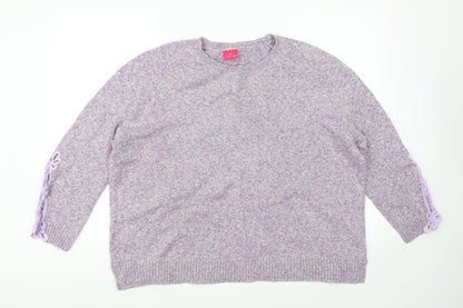 Additional front view of Together women’s purple jumper, size XL
