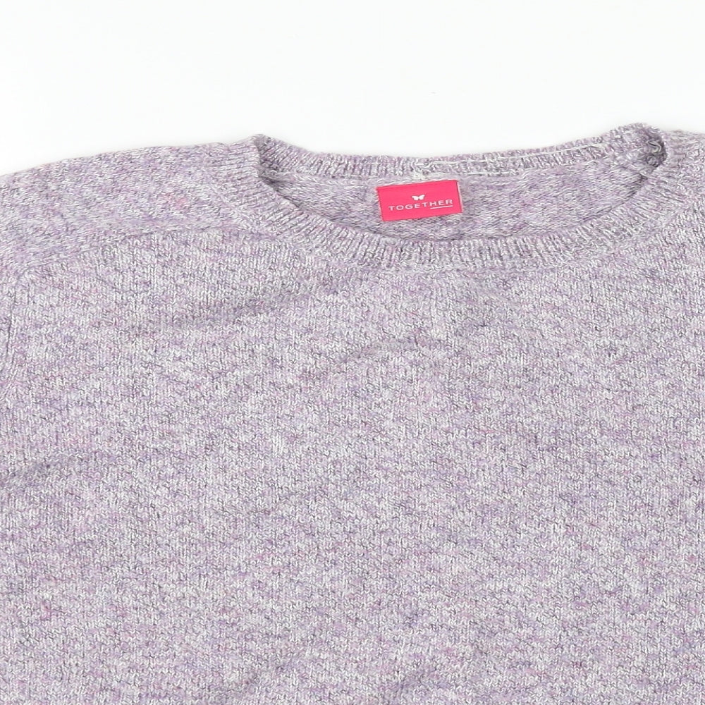 Together Womens Purple   Pullover Jumper Size XL