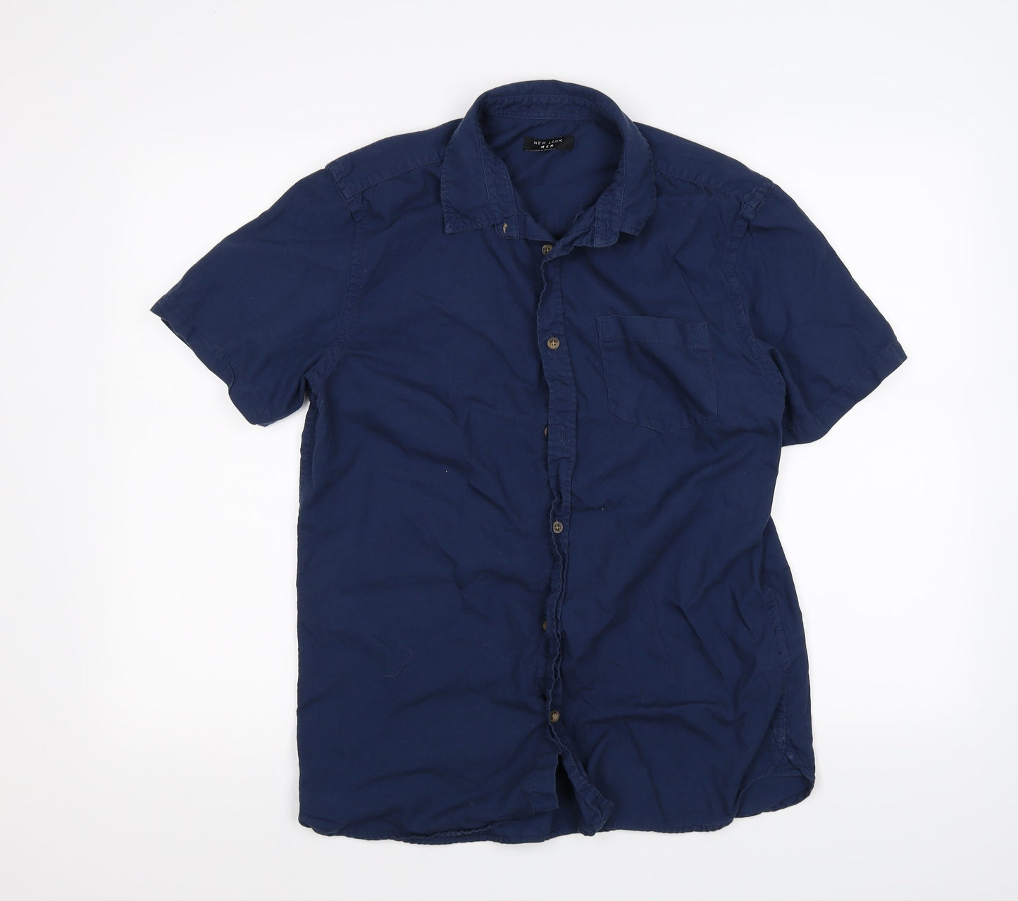 New Look Mens Blue    Button-Up Size M