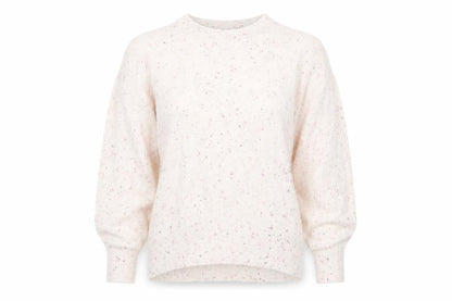 Front view of Nutmeg women’s pink jumper, size UK 14