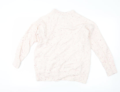 Back view of Nutmeg women’s pink jumper, size UK 14