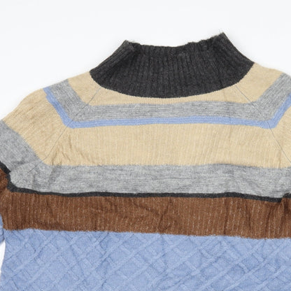 Additional view of Warehouse women’s grey striped jumper, size UK 10