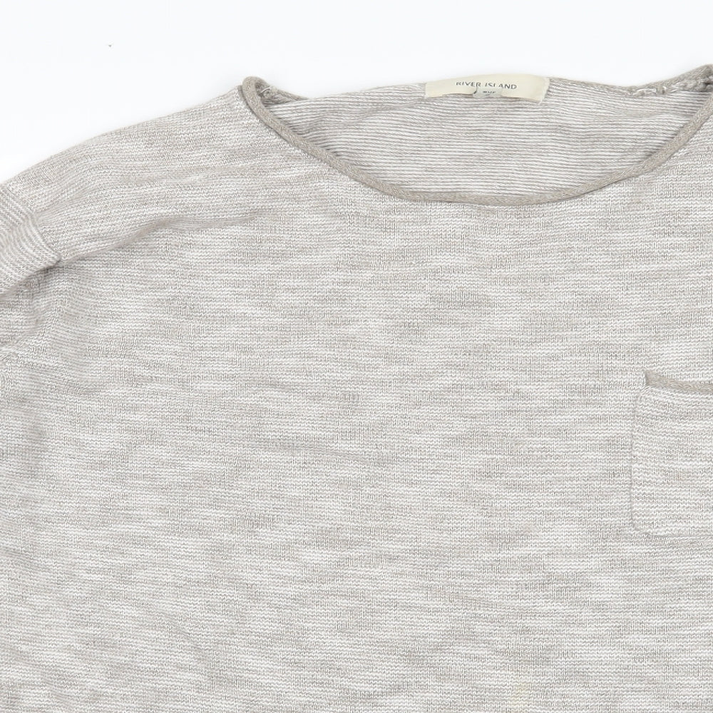 River Island Womens Grey   Pullover Jumper Size S
