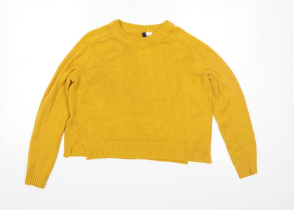 Additional front view of Divided women’s yellow knit jumper, size S