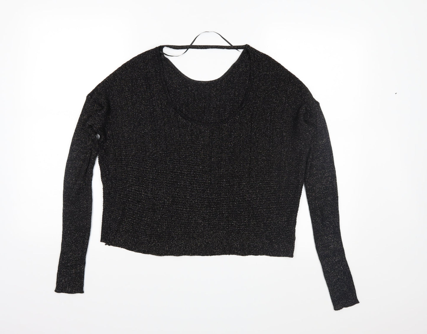 Bershka Womens Black  Knit Pullover Jumper Size M