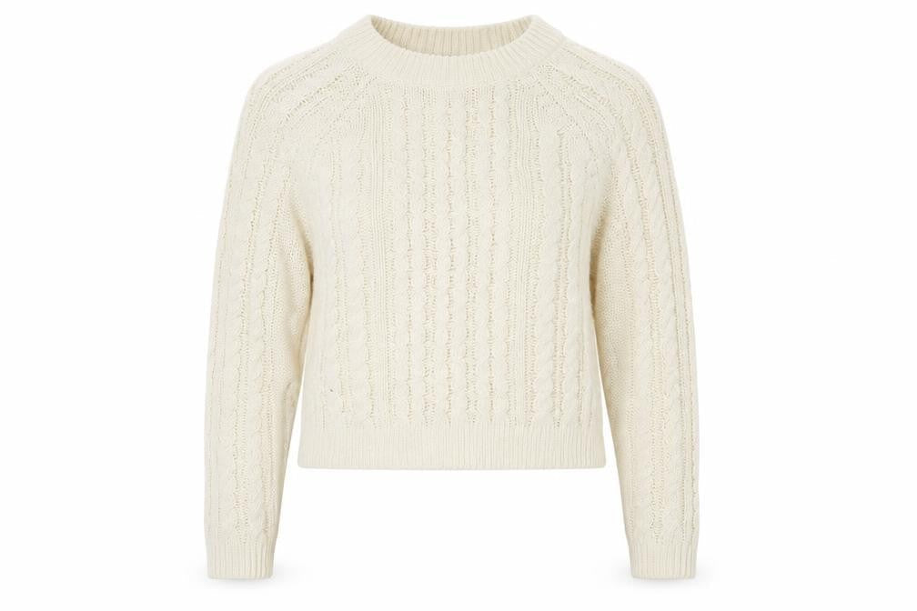 H&M Womens Ivory  Knit Pullover Jumper Size S