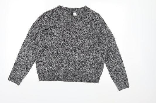 H&M Womens Grey  Knit Pullover Jumper Size M