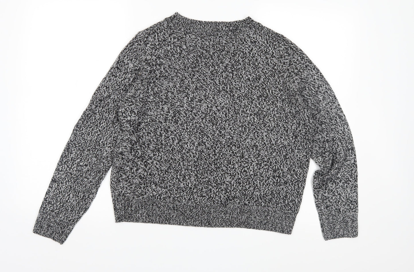 H&M Womens Grey  Knit Pullover Jumper Size M