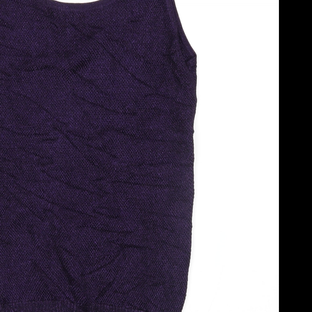 H&M Womens Purple  Knit Pullover Jumper Size M