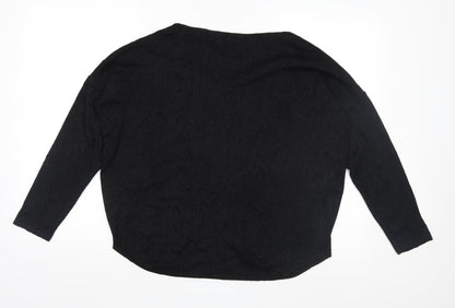 Back view of J&S Millenium women’s black knit jumper, size L
