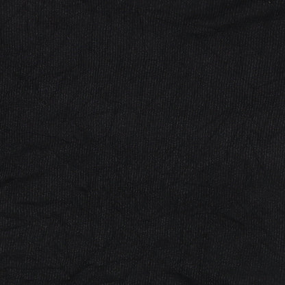 Brand and care label for J&S Millenium women’s black knit jumper, size L