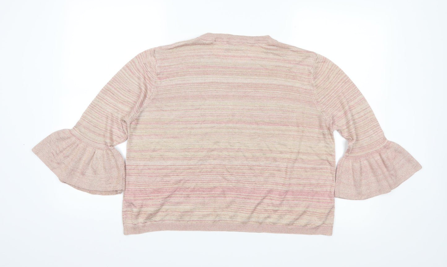 Per Una Womens Pink  Knit Pullover Jumper Size 18
